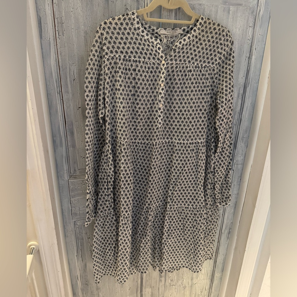 Scotch & Soda Navy and White Floral Dress